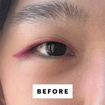 Han before applying the Tarte Tartelette Tubing Mascara