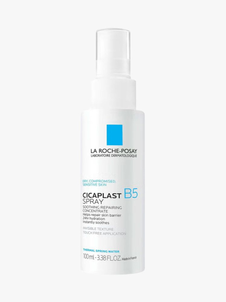 La Roche-Posay Cicaplast B5 Spray in branded component on a light gray background